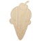 Hand Drawn Cute Ice Cream Cone Doodle Unfinished Wood Shape Piece Cutout for DIY Craft Projects